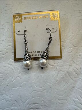 Annika Witt Silver and Pearl Earrings